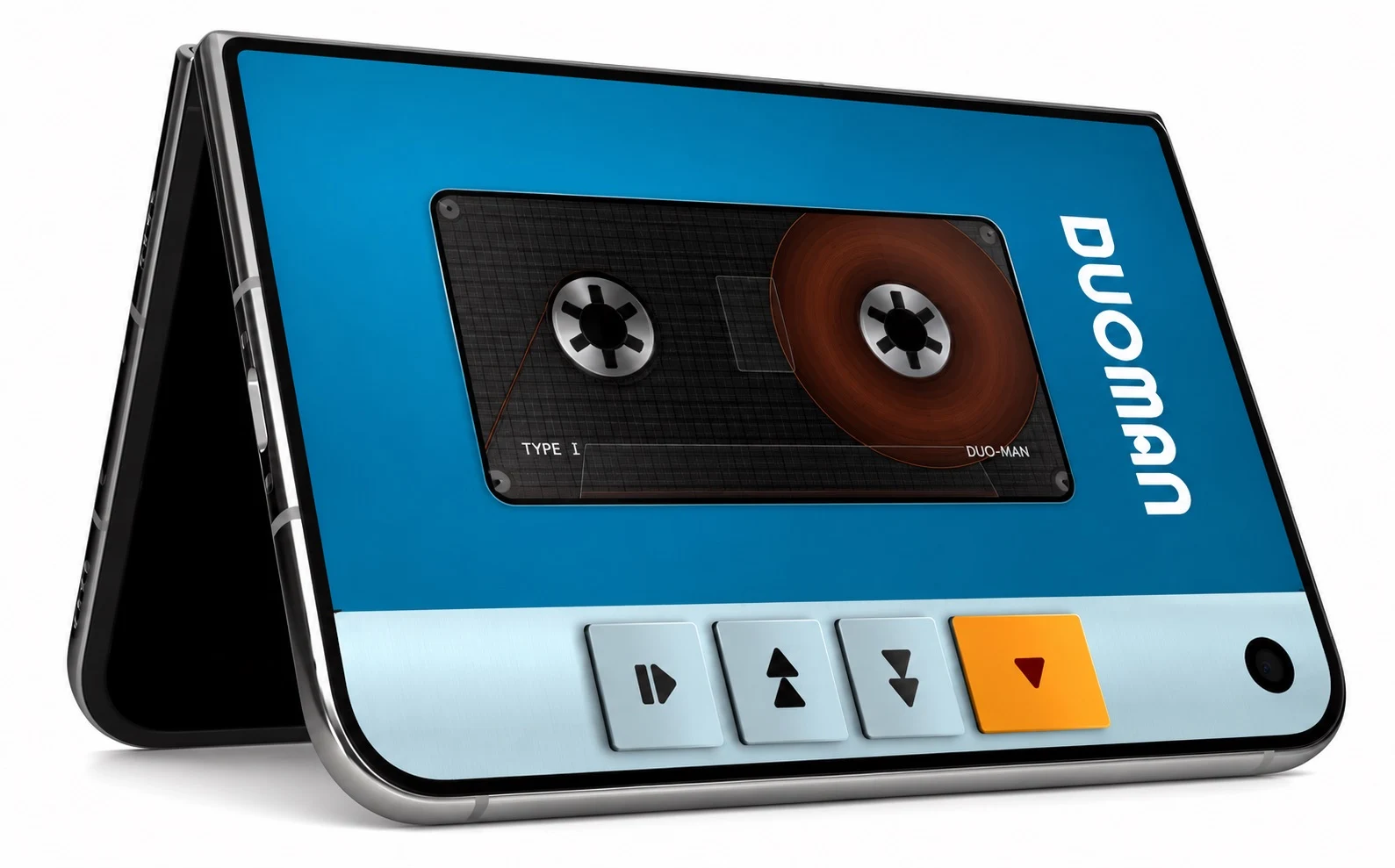 Katlanır telefonun dış ekranındaki Walkman düğmeleri