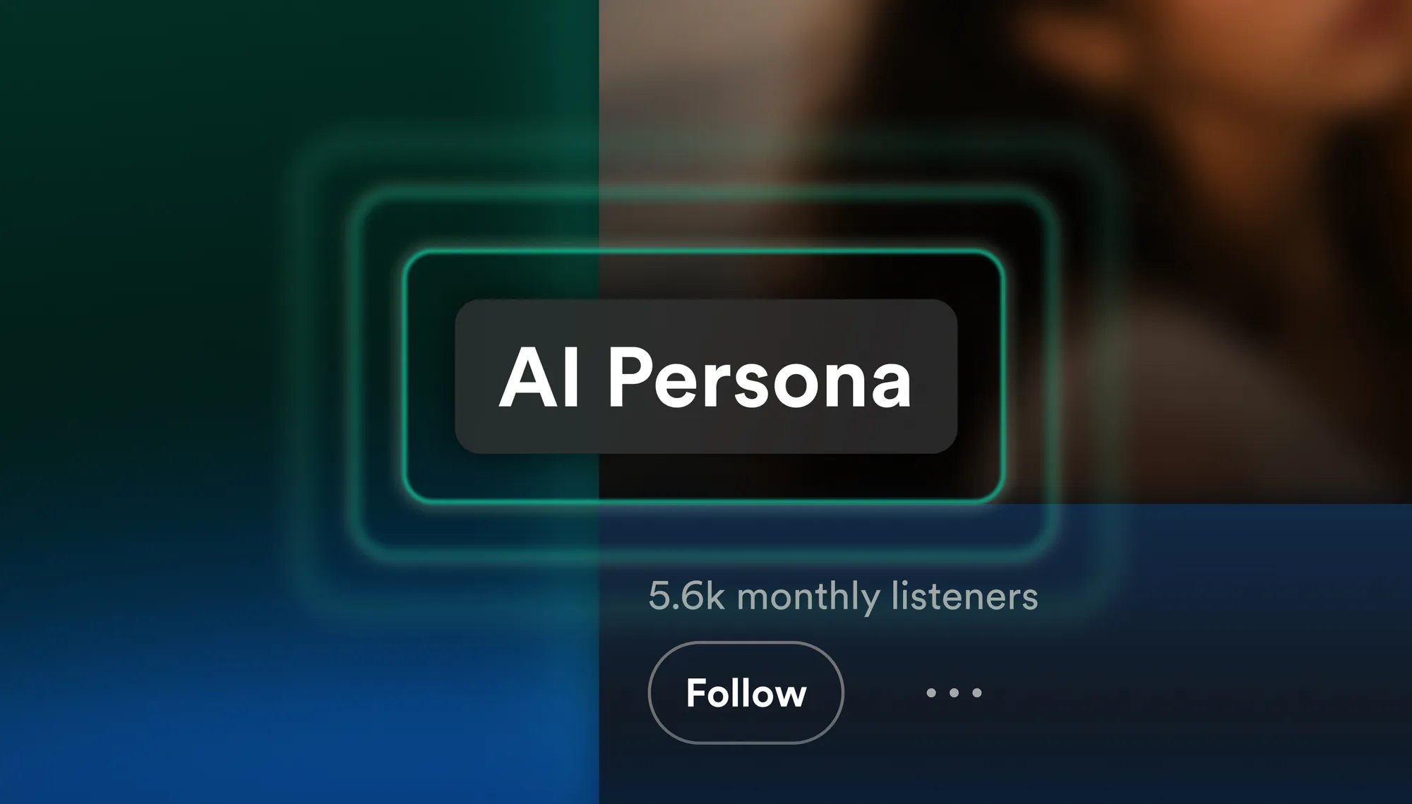 Spotify mobil uygulamasında AI Persona etiketinin sanatçı profilindeki görünümü