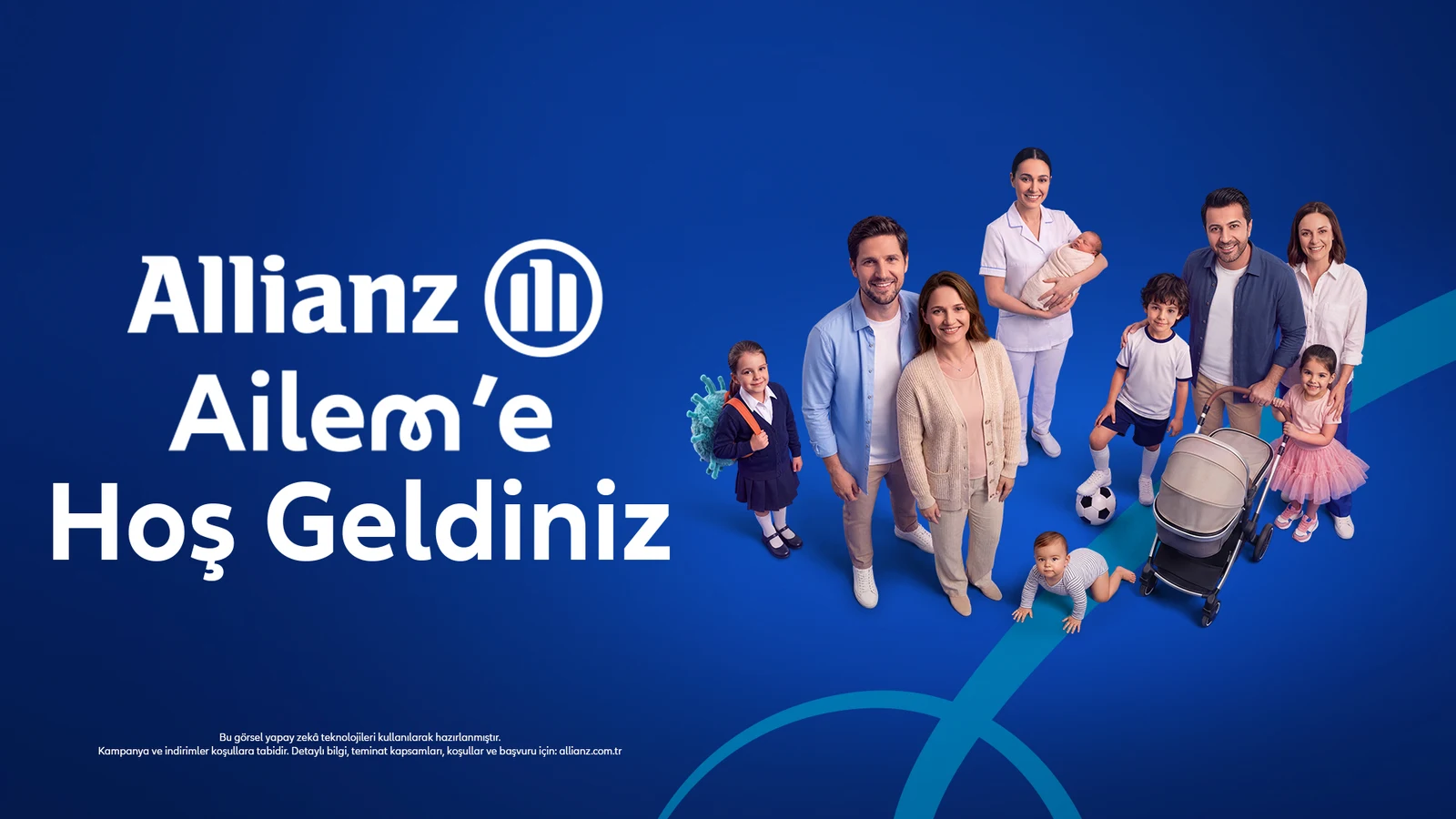Allianz Ailem reklam serisinden aile sahnesi